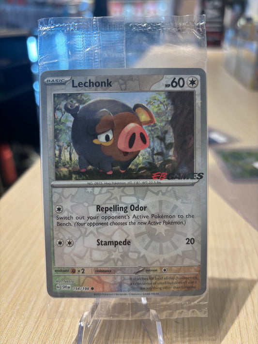 Lechonk - 154/198 - Scarlet & Violet Base Set EB Games Stamped Promo - Sealed
