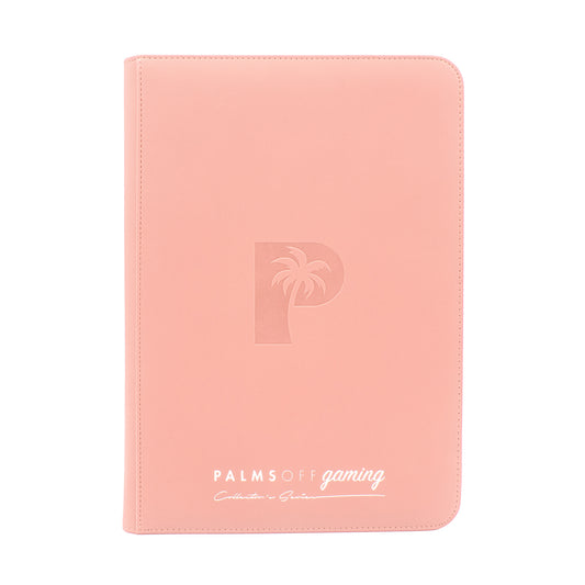 Palms Off Gaming - Collector's Series Top Loader Zip Binder - 216 Slots - PINK