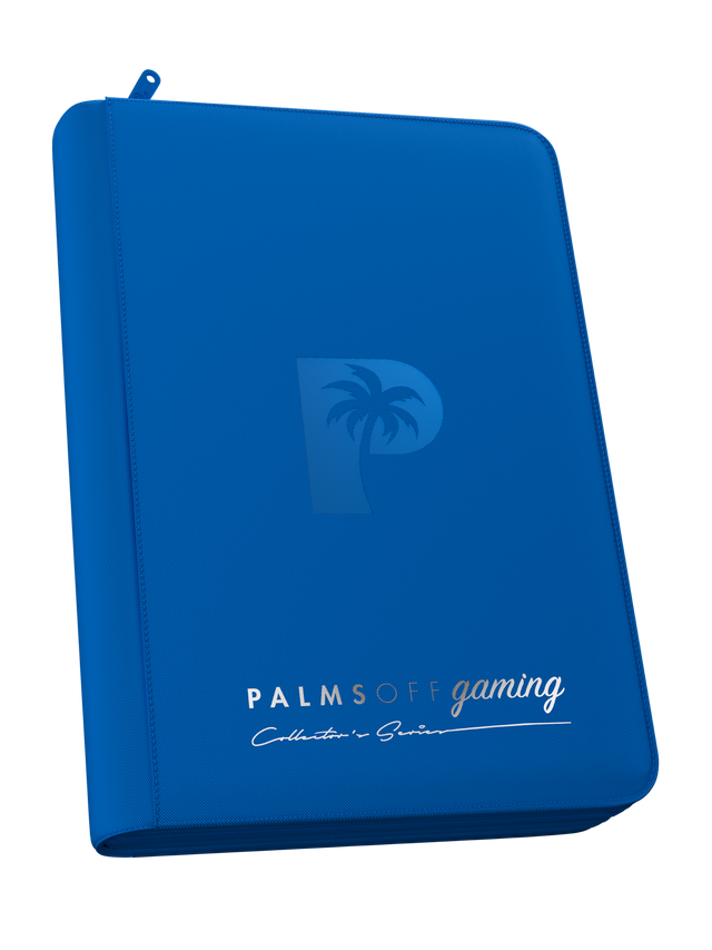 Palms Off Gaming Collectors Series 4 Pocket Zip Binder - 160 Slots - BLUE