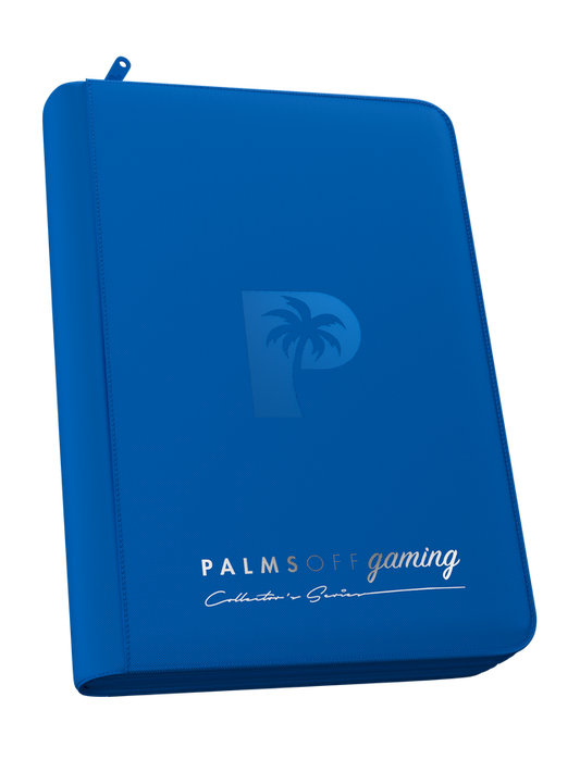 Palms Off Gaming Collectors Series 4 Pocket Zip Binder - 160 Slots - BLUE