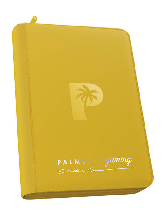 Palms Off Gaming Collectors Series 4 Pocket Zip Binder - 160 Slots - YELLOW