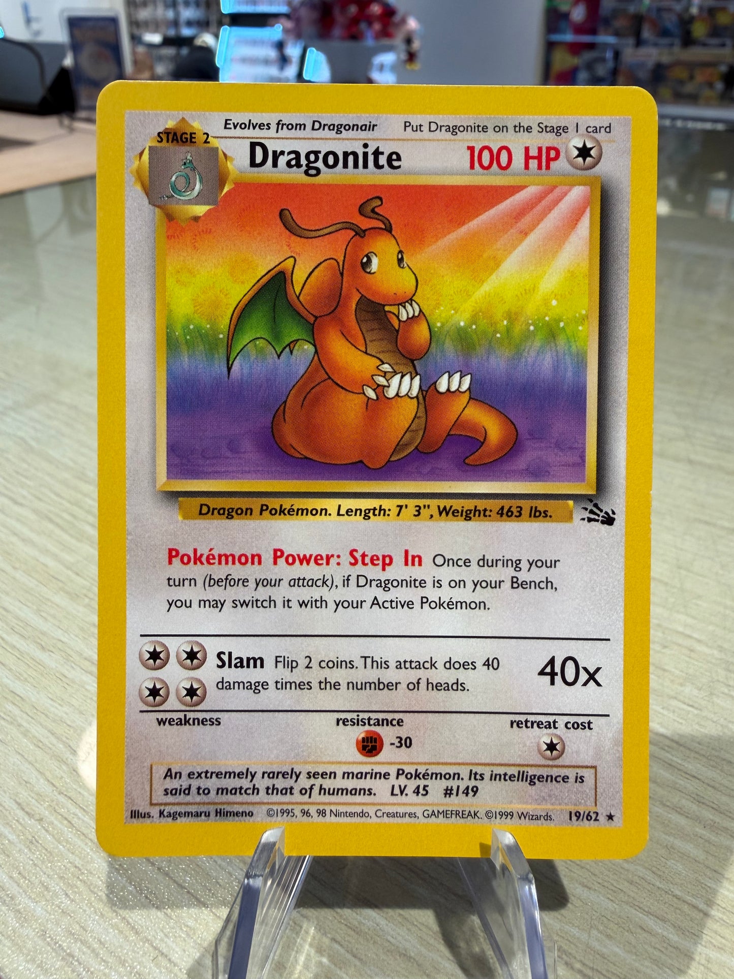 Dragonite Non Holo - 19/62 - Fossil