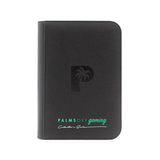 Palms Off Gaming Collectors Series 4 Pocket Zip Binder - 160 Slots - BLACK