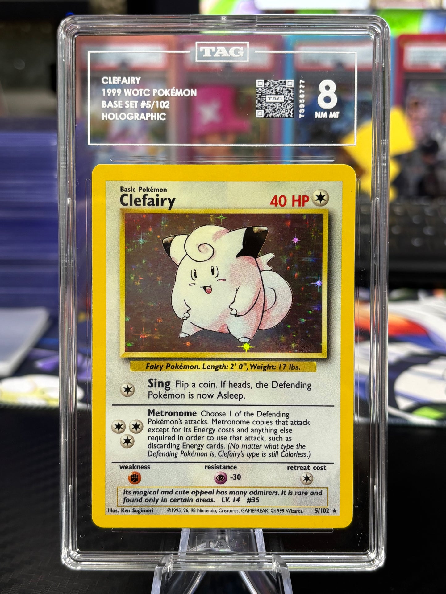 Clefairy - Holo - 5/102 - Pokemon Base Set - TAG 8