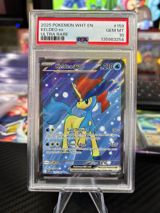 PSA 10 - Keldeo Ex - 159/086 - Ultra Rare - White Flare