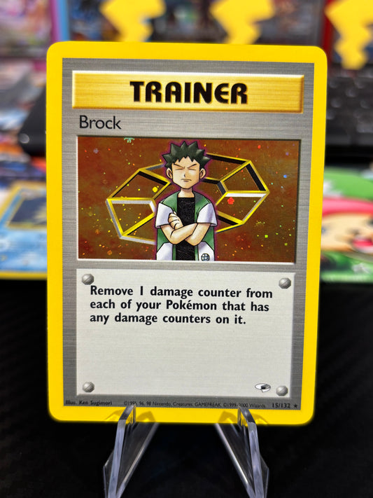 Brock - 15/132 - WOTC Holo - Gym Heroes - LP/NM