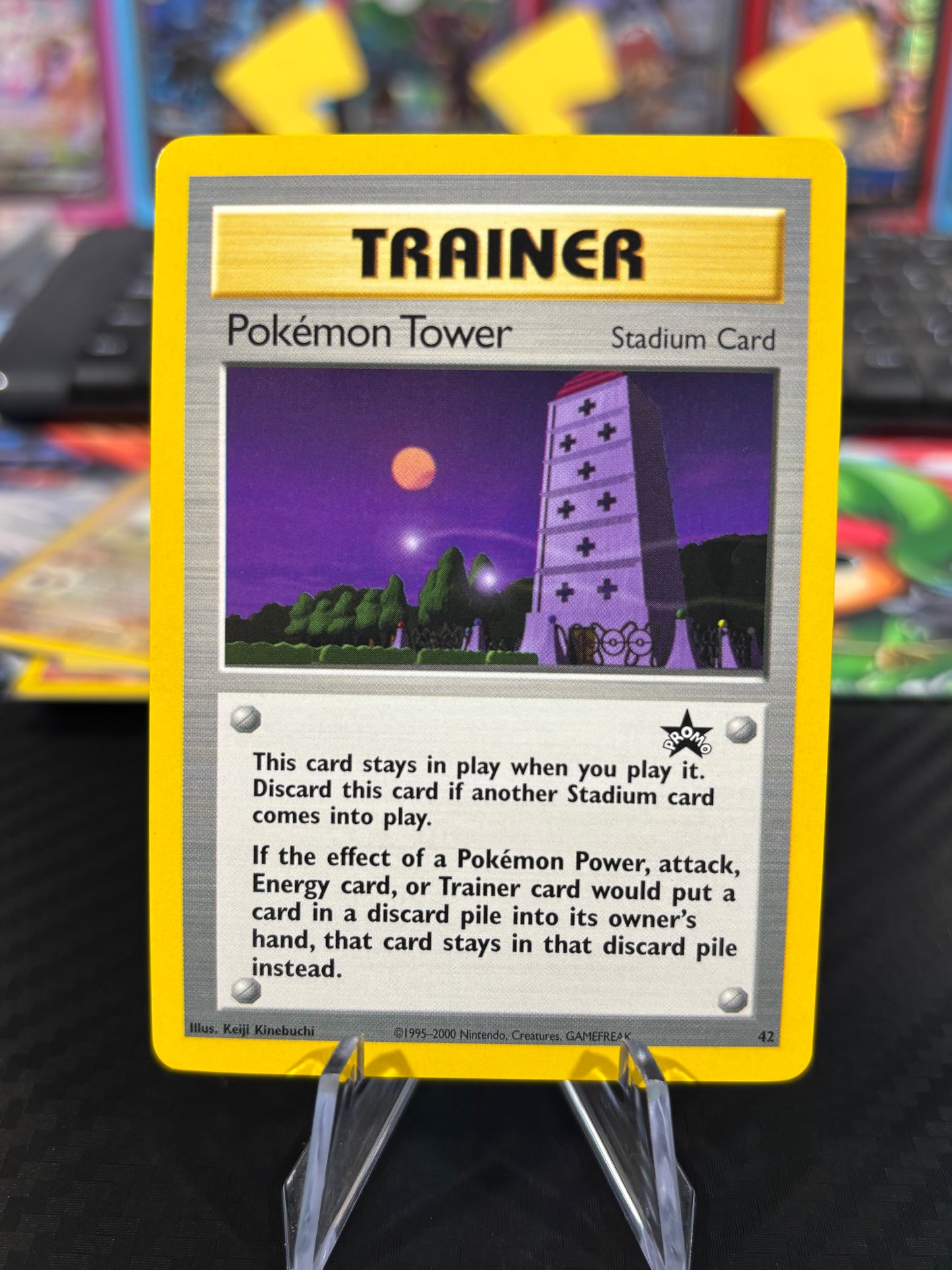 Pokemon Tower - Black Star Promo - WOTC #42 - LP/NM