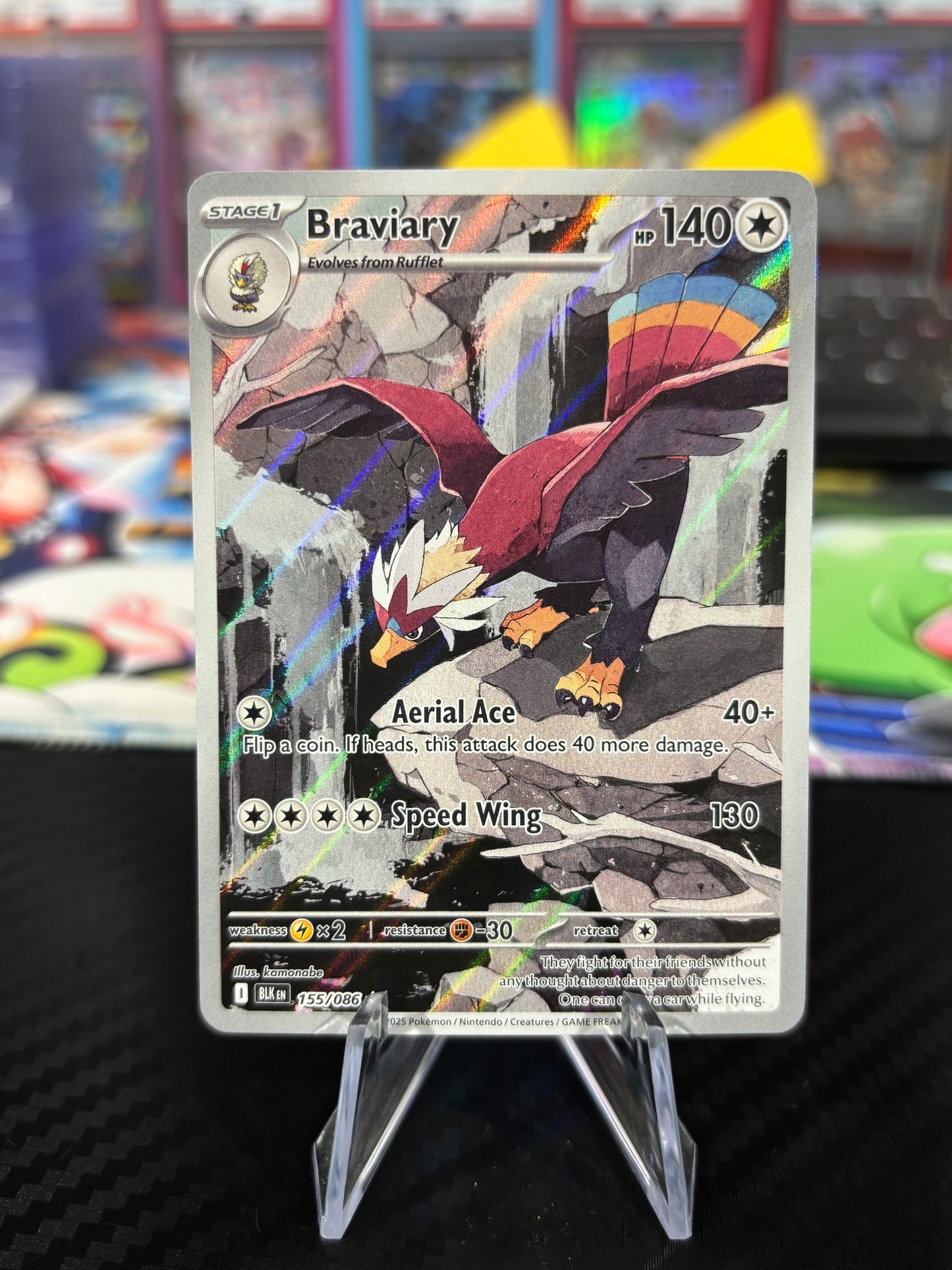 Braviary - 155/086 - Illustration Rare - Black Bolt - NM