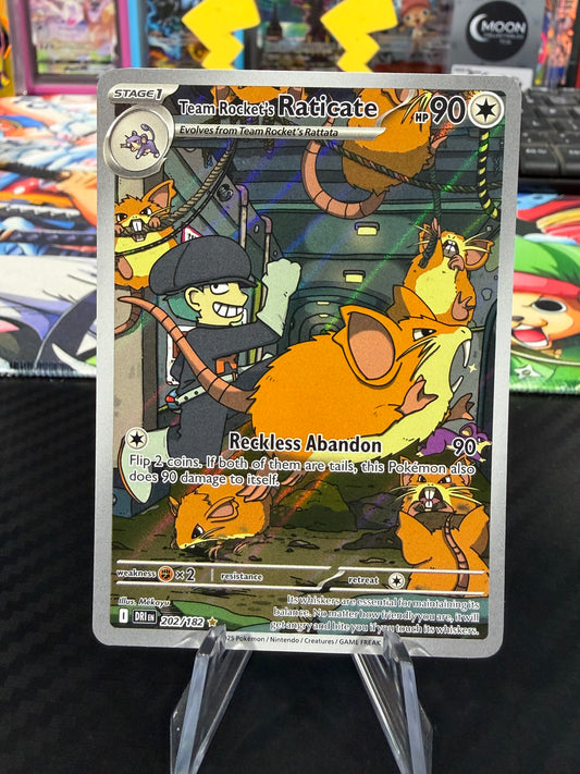 Team Rocket’s Raticate - 202/182 - Illustration Rare - Destined Rivals - NM
