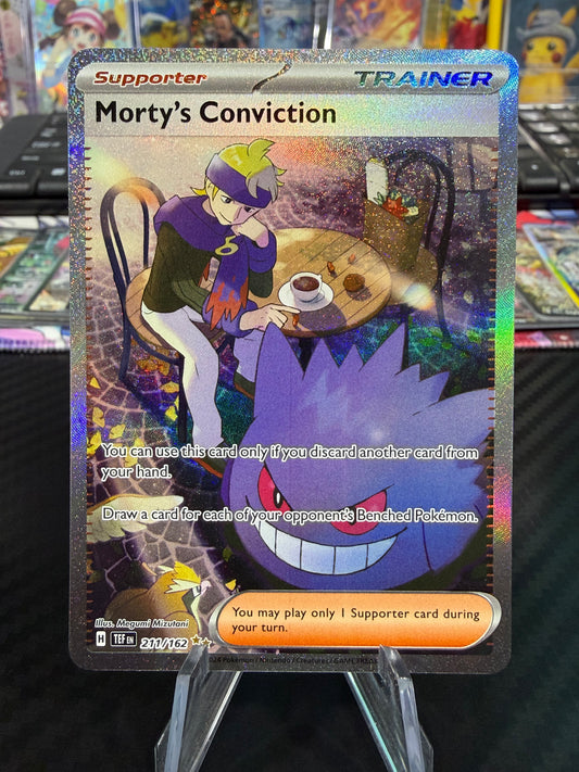 Morty’s Conviction - 211/162 - Special Illustration Rare - Temporal Forces - NM