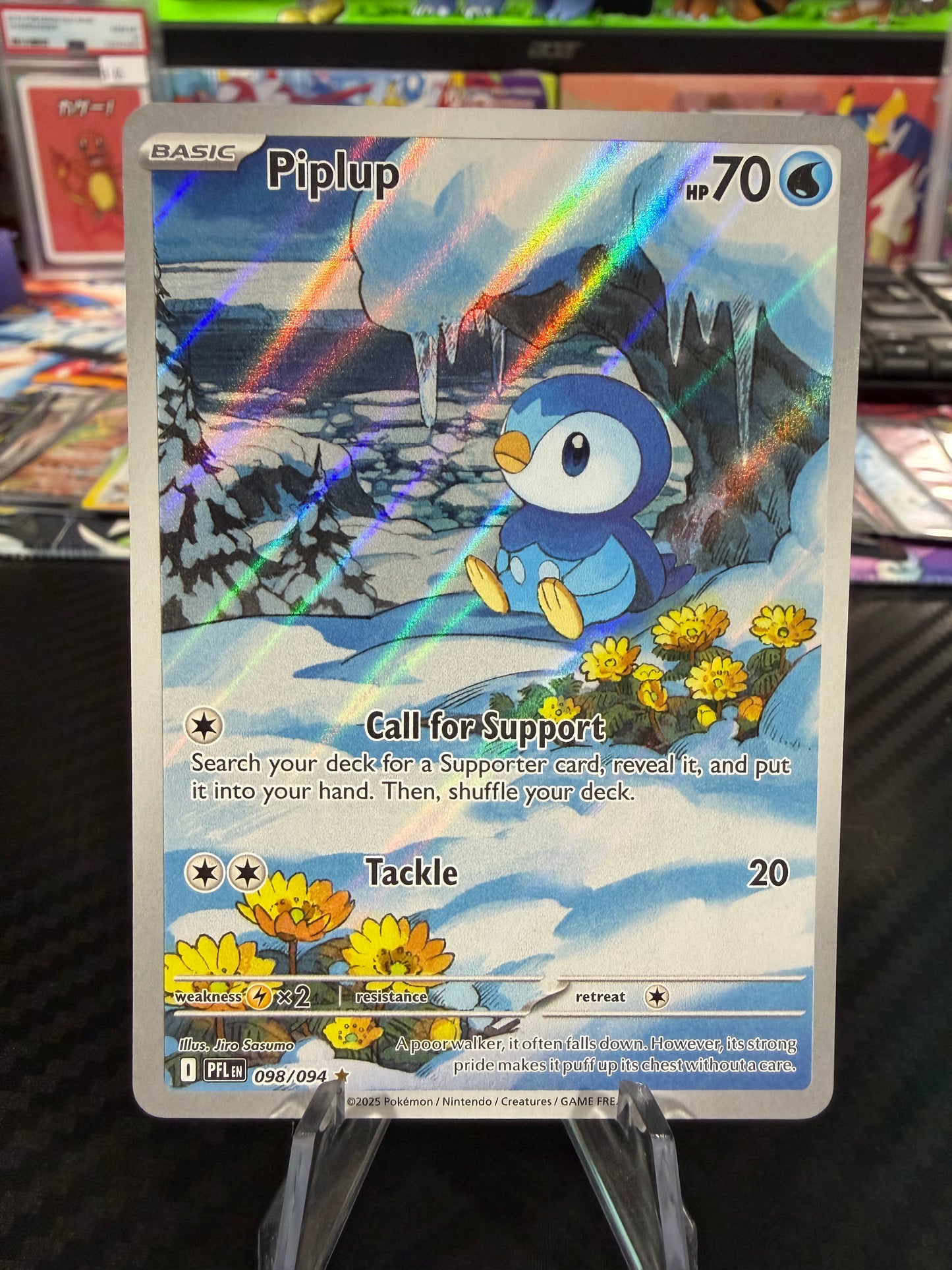 Piplup - 098/094 - Illustration Rare - Phantasmal Flames - NM